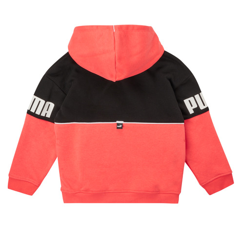 Puma - PUMA POWER COLORBLOCK HOODIE - Noir / Orange