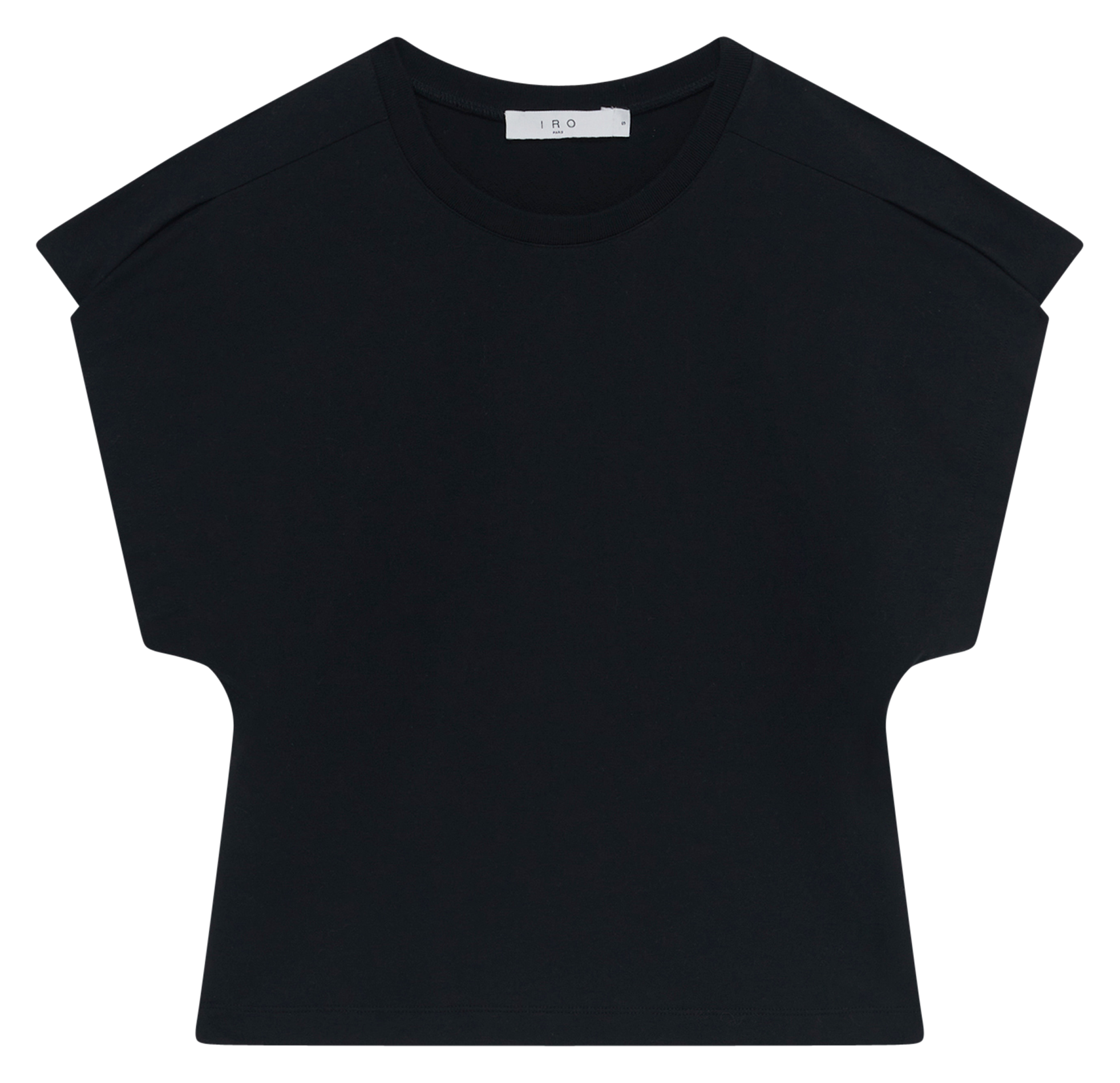 MAHANA - Pull manches courtes en coton mélangé | Noir