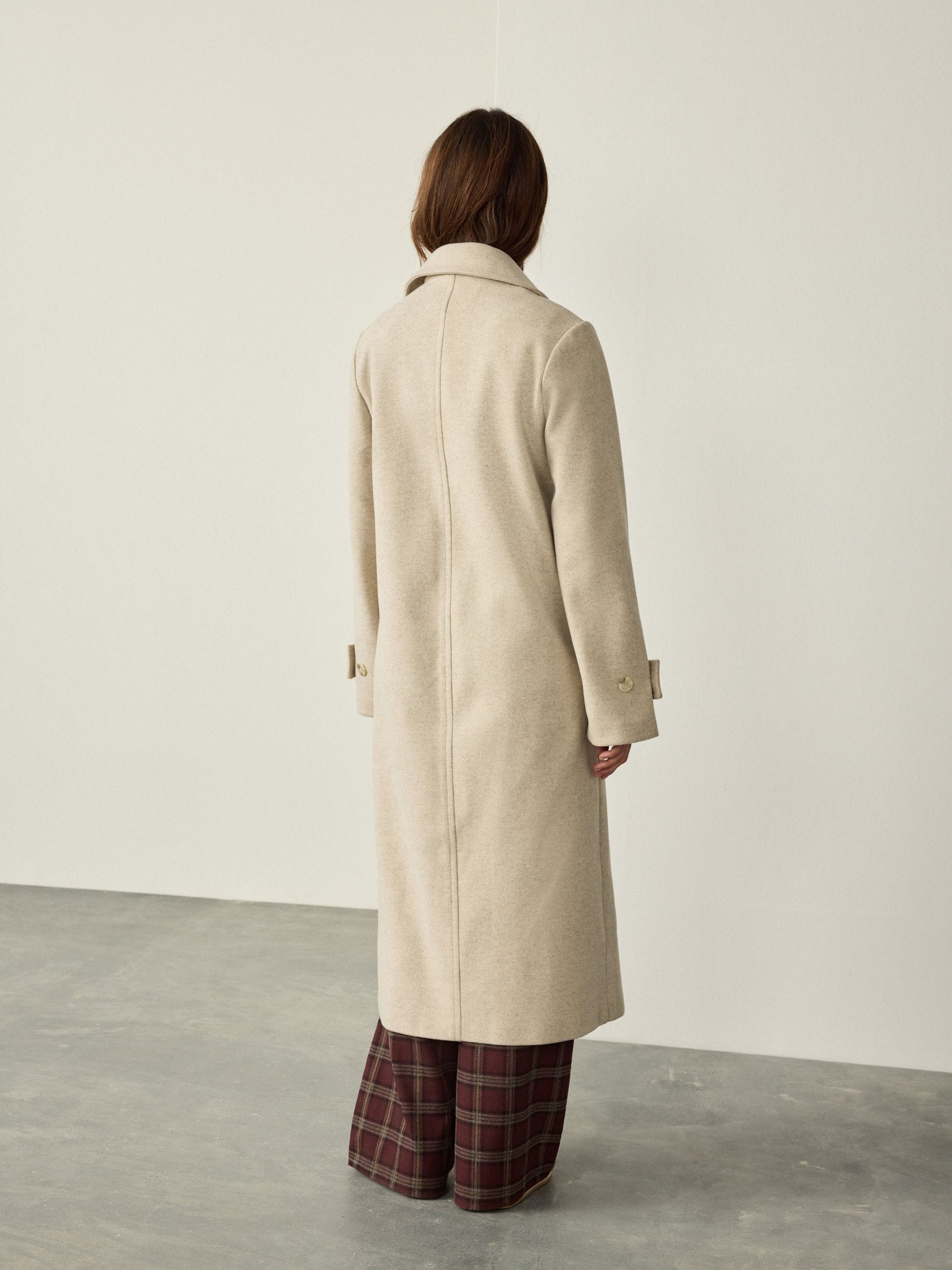 Crème - Lange maxi-jas