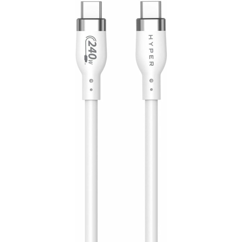 HYPER HJ4002WHGL câble USB USB 2.0 2 m USB C 0,48 Gbit/s 240 W Blanc