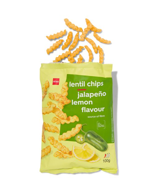 chips de lentilles au jalapeño et au citron 100g