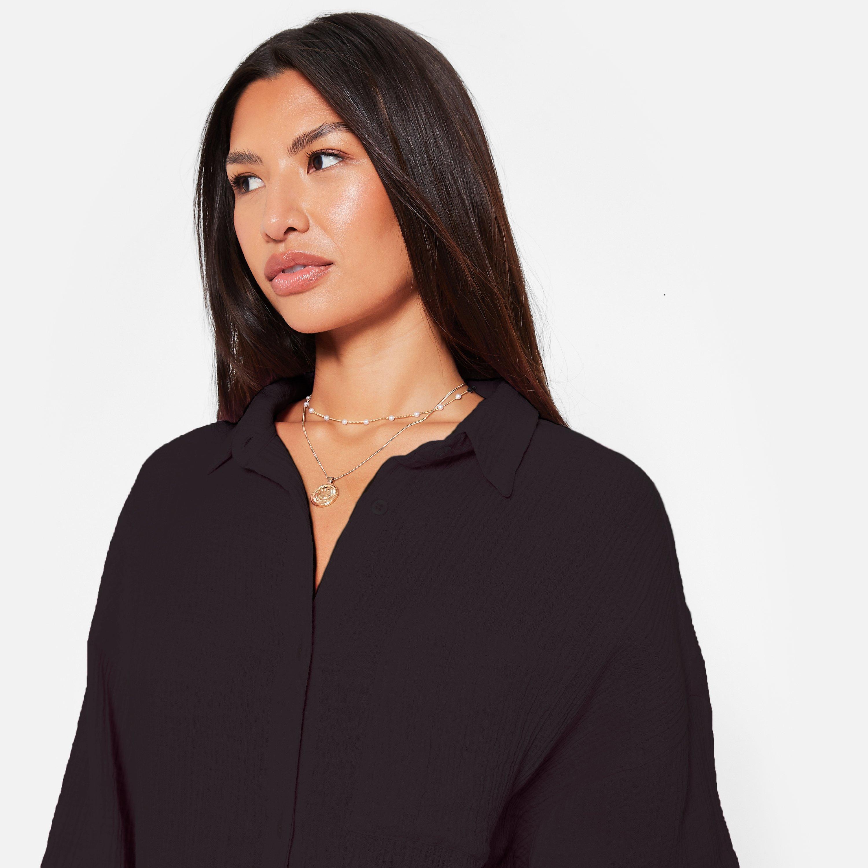I Saw It First ISAWITFIRST Textured Oversized Shirt