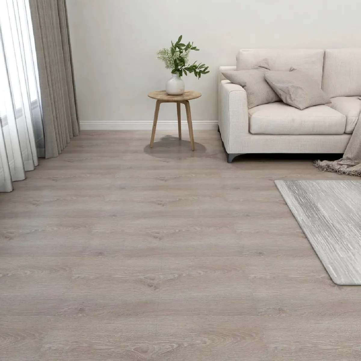 vidaXL Dalles plancher 55 pcs PVC 5,11 m² taupe