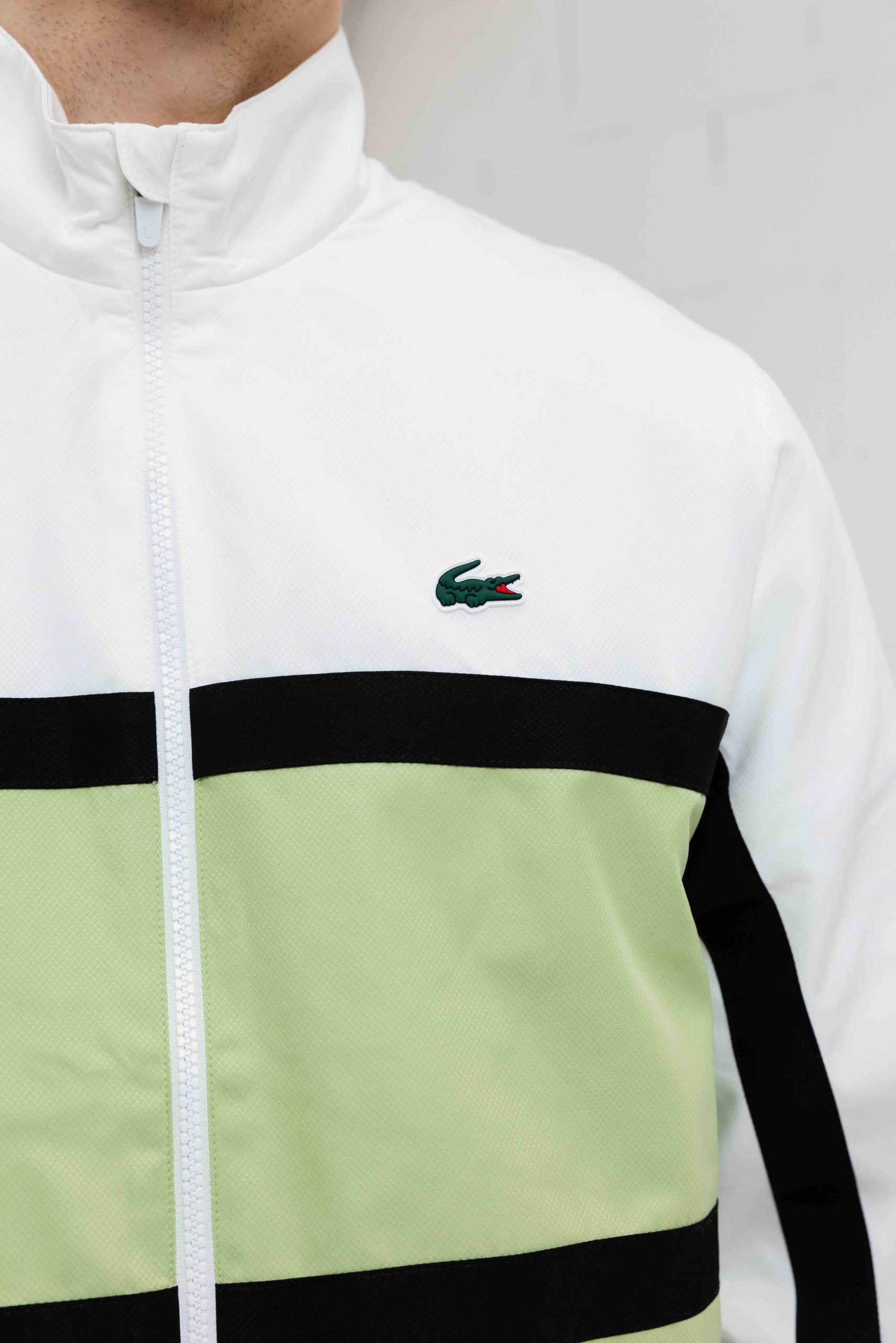 Lacoste Sport Printed Trainingspak Heren Wit/Lichtgroen
