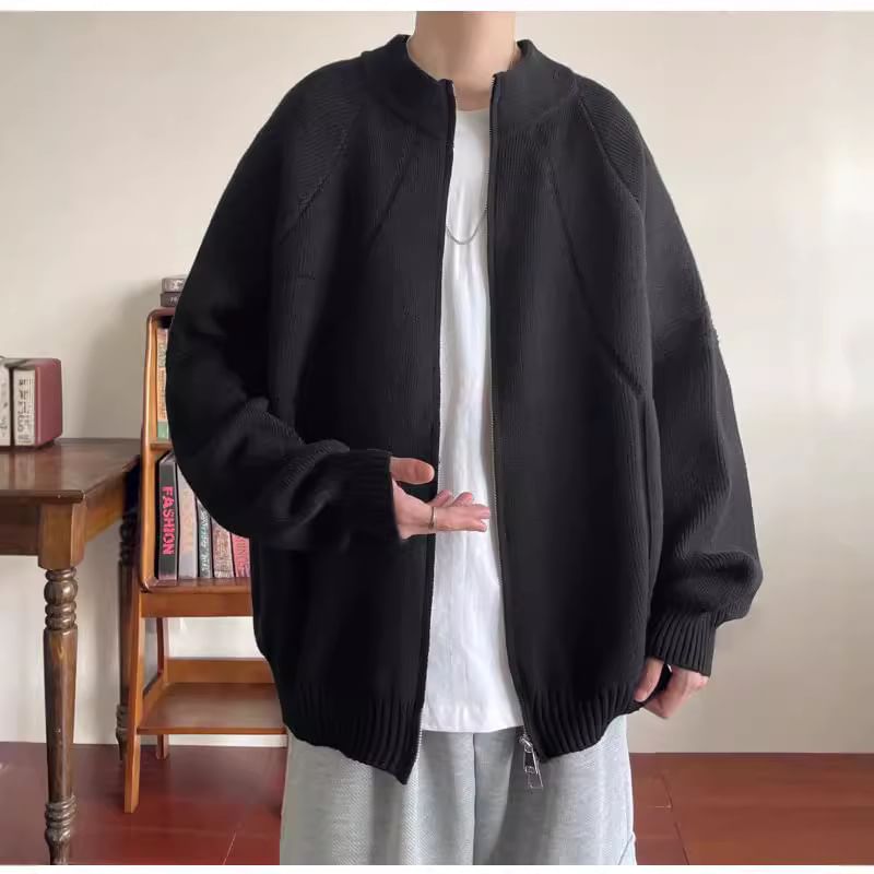 Capbrew - Oversized vest met opstaande kraag en ritssluiting