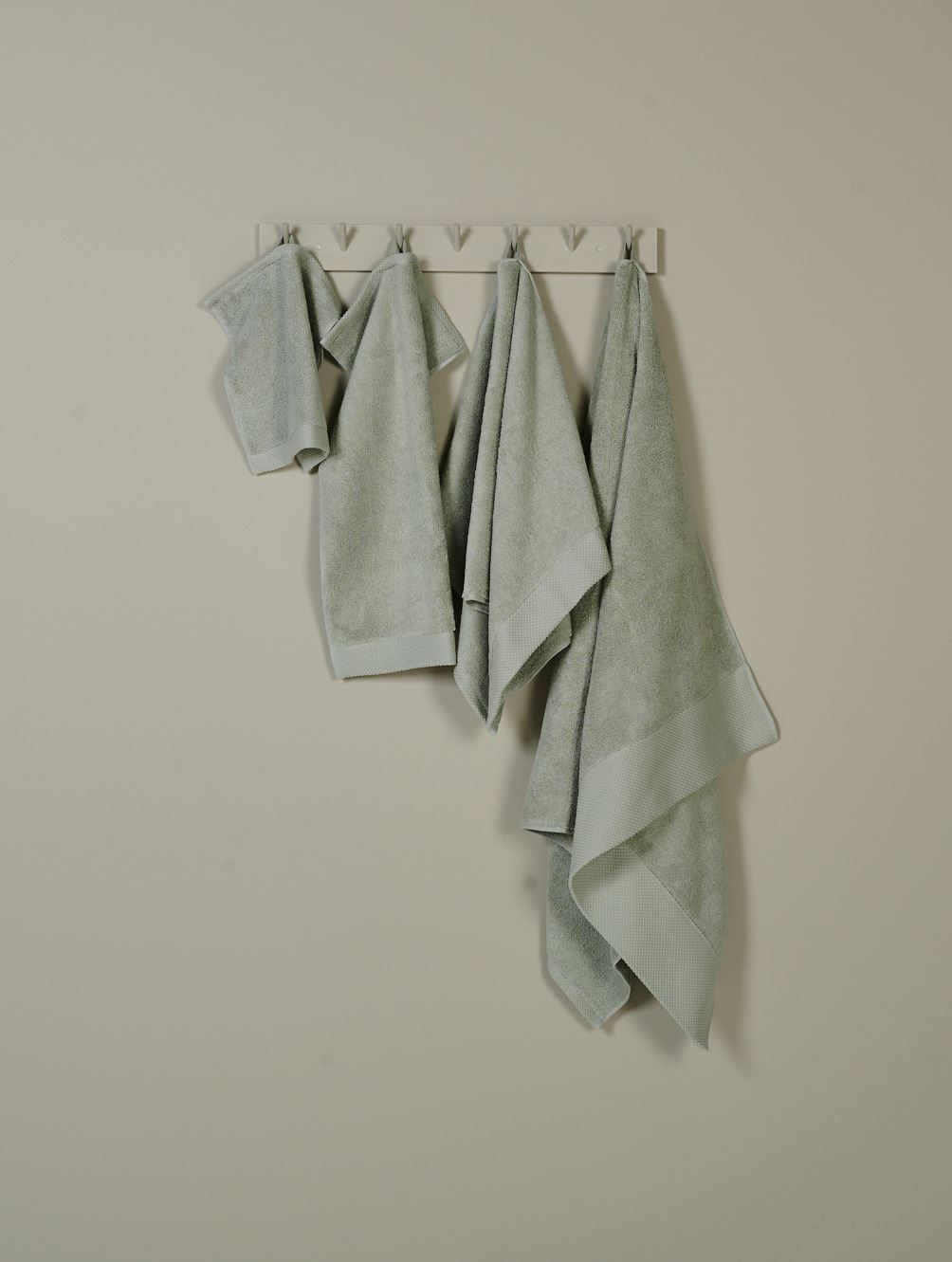 Håndkle lys grønn - 30x30 cm