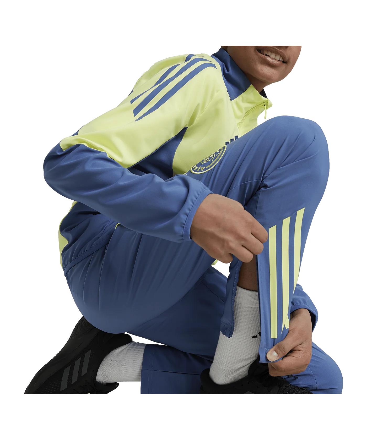 adidas Ajax Amsterdam Prematch Hose 2024/2025 Kids Blau