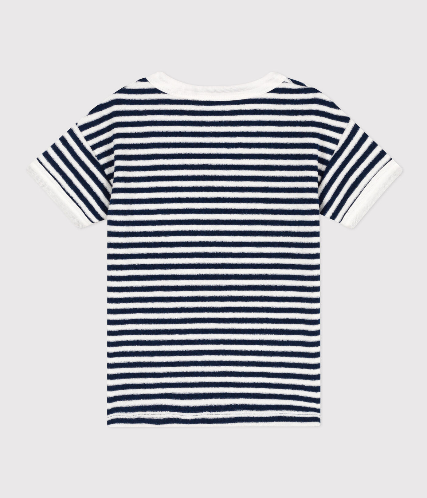 Tee-shirt rayé en bouclette éponge enfant garçon