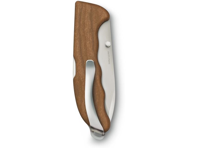 Victorinox Taschenmesser Evoke Wood, 136 mm, Braun Klappbares Messer mit Schalen aus Nussbaumholz