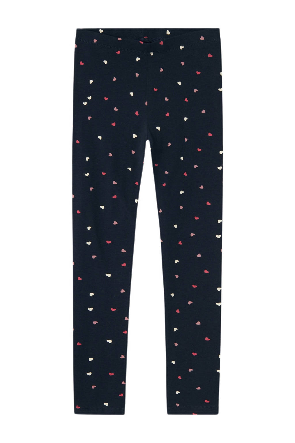 NAME IT legging NKFVIVIAN met hartjes donkerblauw/roze