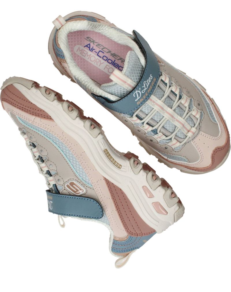 Skechers D'Lites Sneakers Beige Meisjes