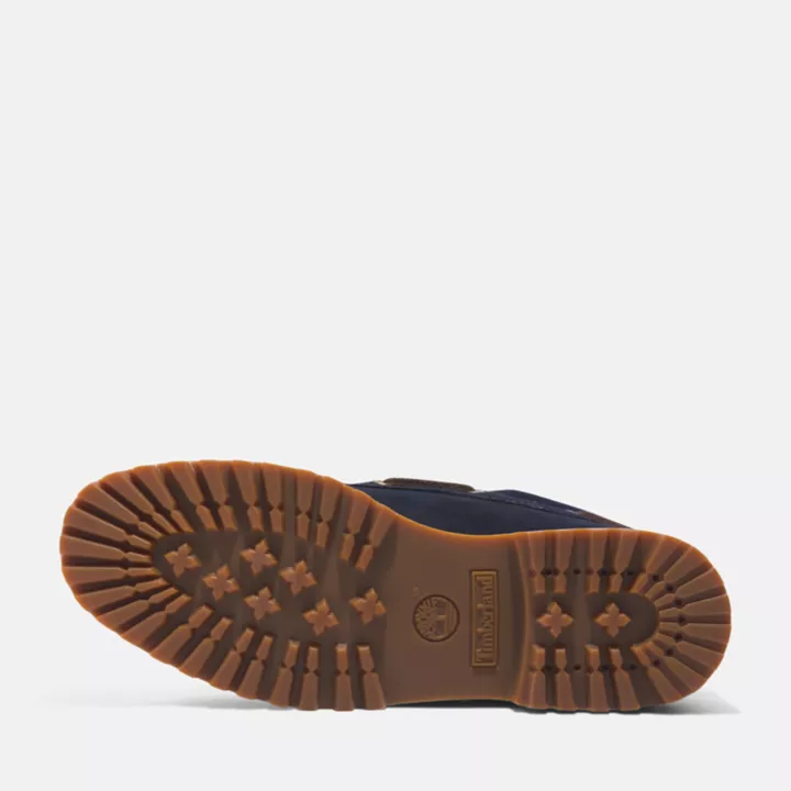 Chaussure bateau à trois œillets cousue main Timberland C.F. Stead Indigo Suede pour homme en bleu foncé
