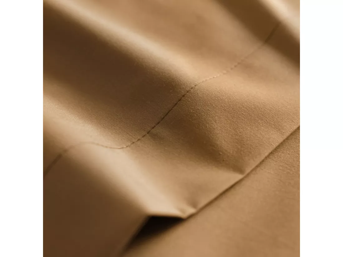 Drap plat coton percale Jaune 270x310 - SOMEO - MORPHEE