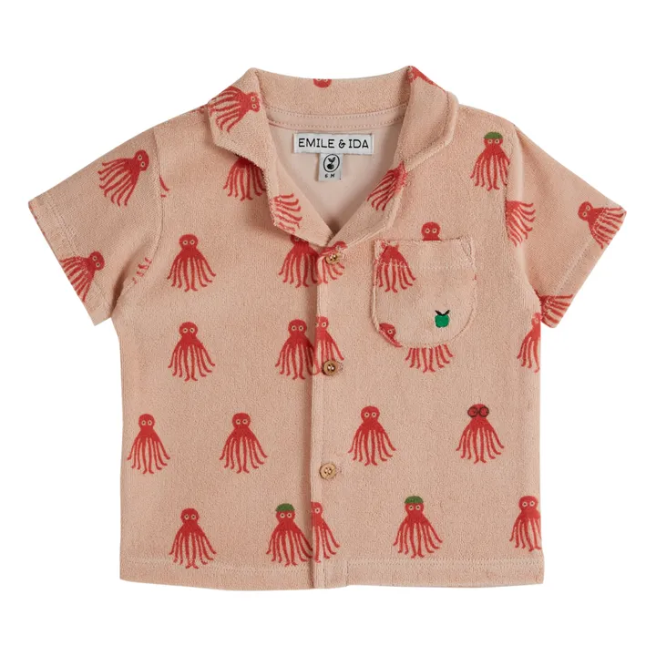 Emile et Ida Chemise Eponge Octopus Bébé | Rouge