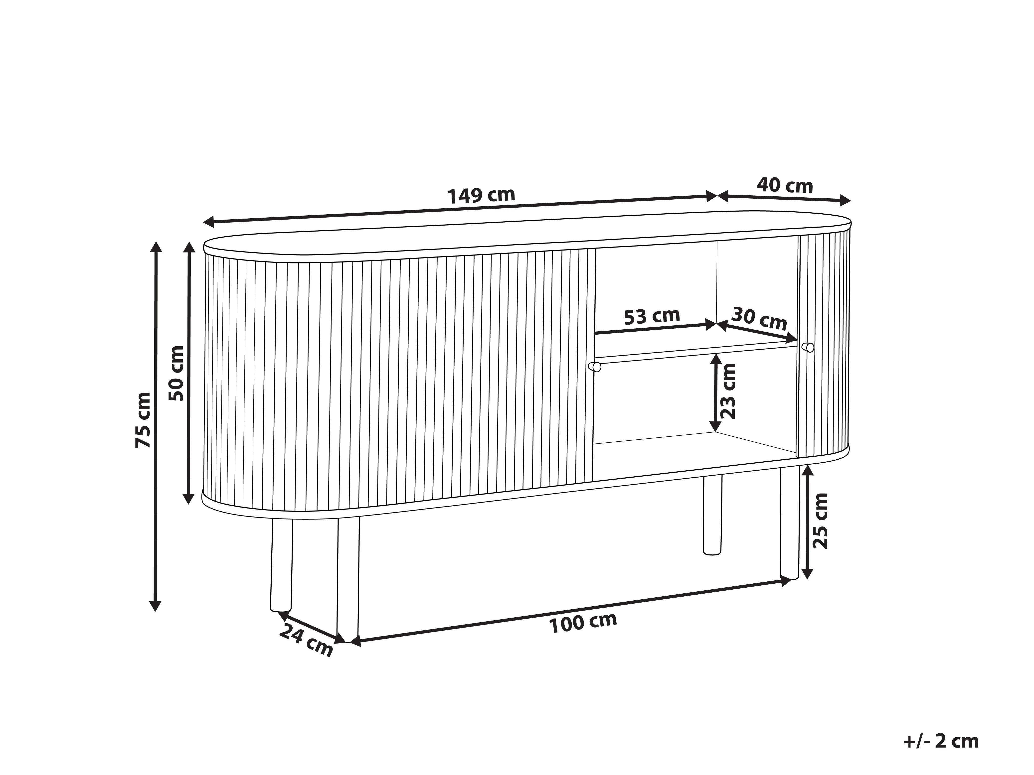 Kast MANARA Paulowniahout Lichtbruin