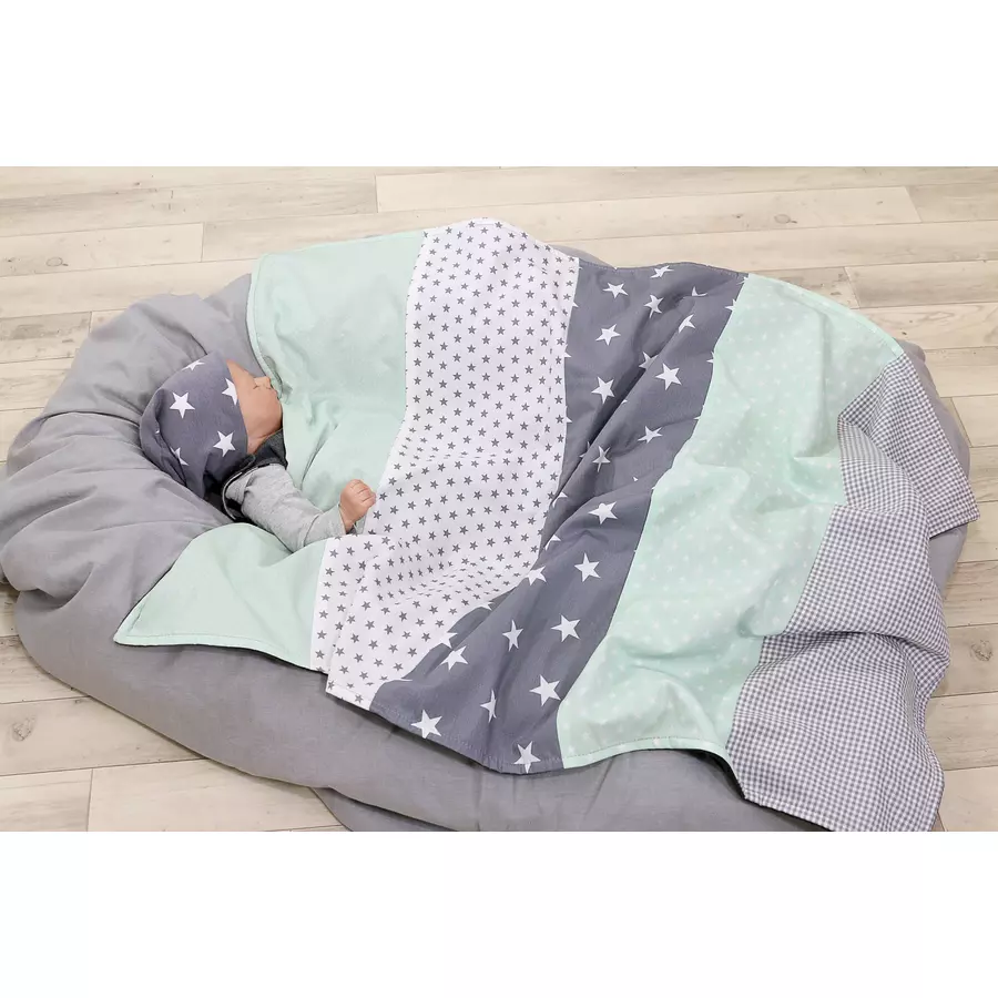 Ullenboom Babydecke & Kuscheldecke 100X140 cm Mint Grau