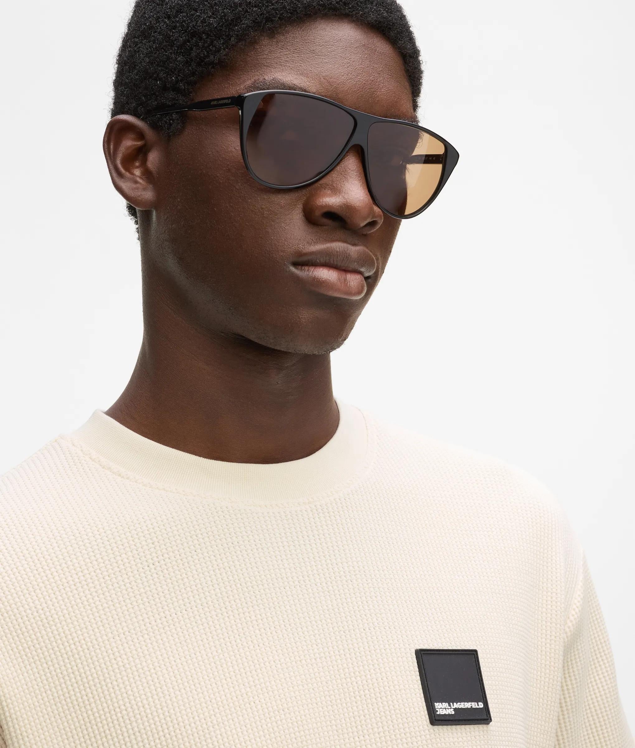 T-shirt met wafeltextuur