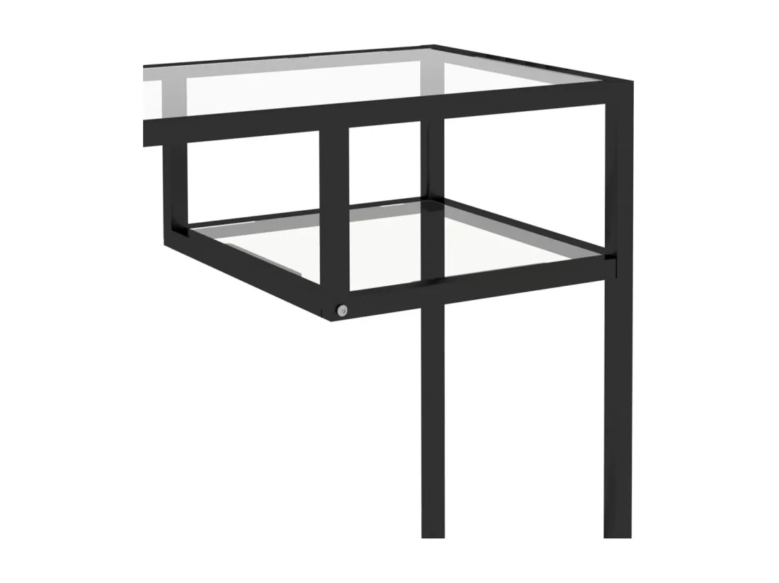Bureau d'ordinateur Transparent 100x36x74 cm Verre
