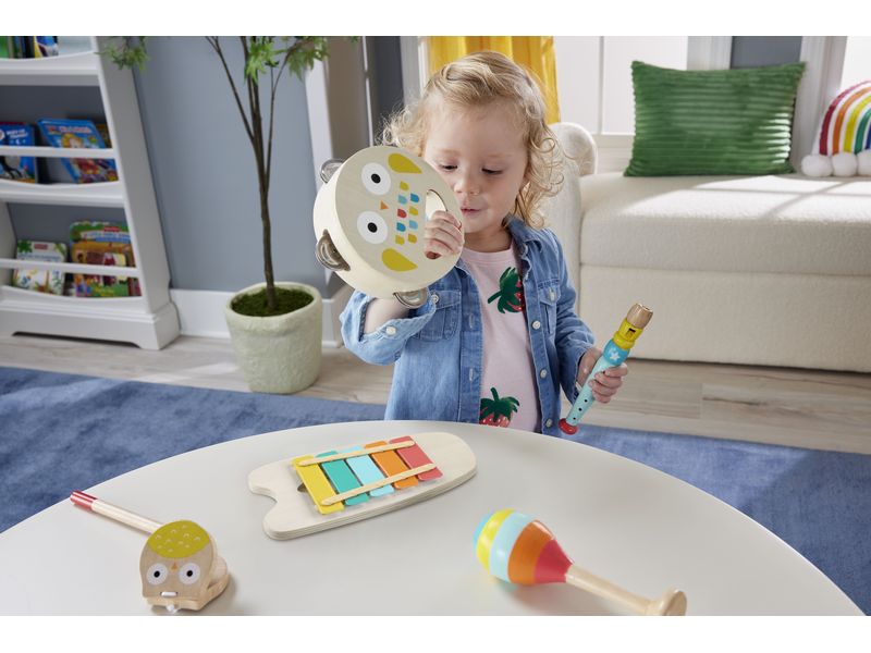 Fisher-Price Musik-Set aus Holz Nachhaltiges Geschenkset mit Musikinstrumenten