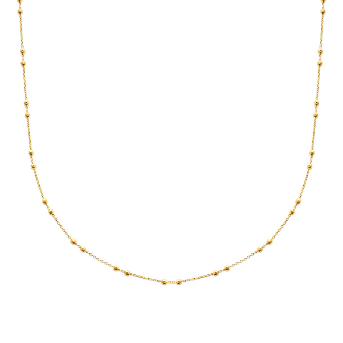 Collier Brillaxis petites boules dorées plaqué or