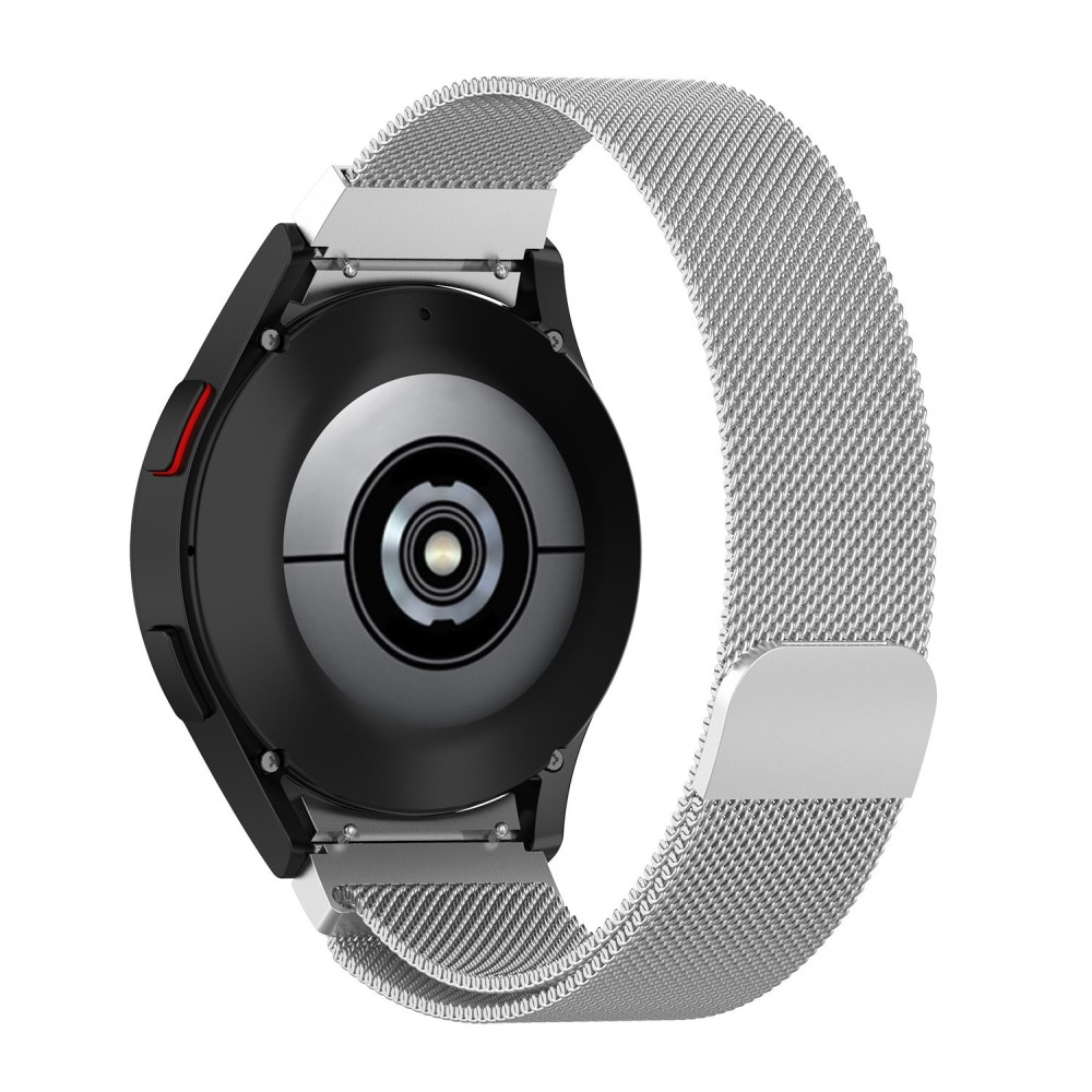 Galaxy Watch 5 (44/40mm) / Watch 5 Pro (45mm) Edelstahl Magnet Armband Milanaise (Gelenkumfang: 170-260mm) - Silber