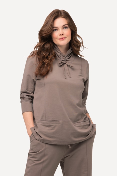 Sweatshirt, Stehkragen, Taschen, Langarm, Biobaumwolle