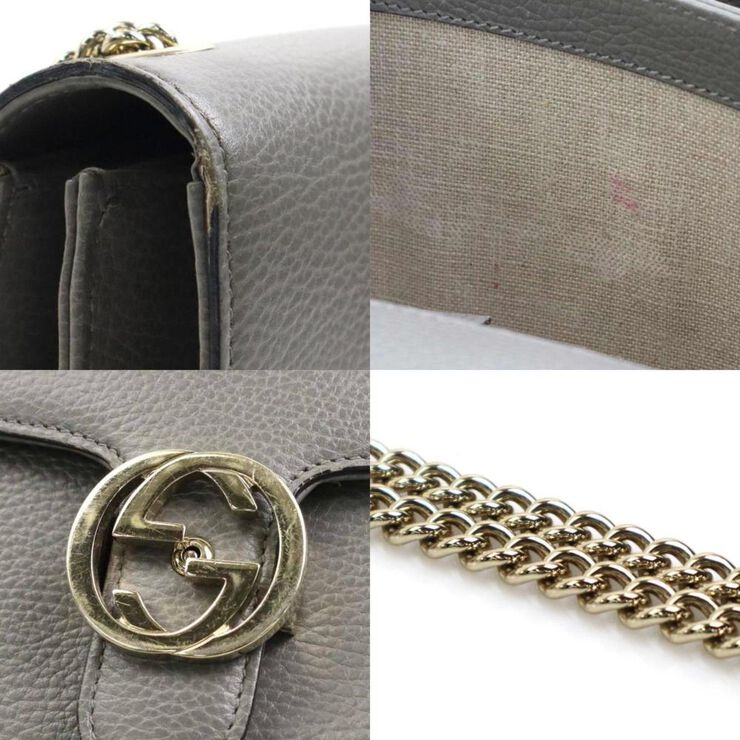 Gucci Vintage Gucci Crossbody Bag Grey