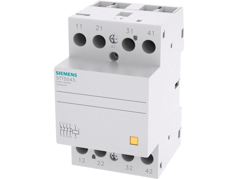Siemens Insta-Schütz 4OE ACDC230 V 40A Insta-Schütz mit 4 Öffnern Kontakt für AC 230 V, 400 V 40A Ansteuerung AC 230 V DC 220 V