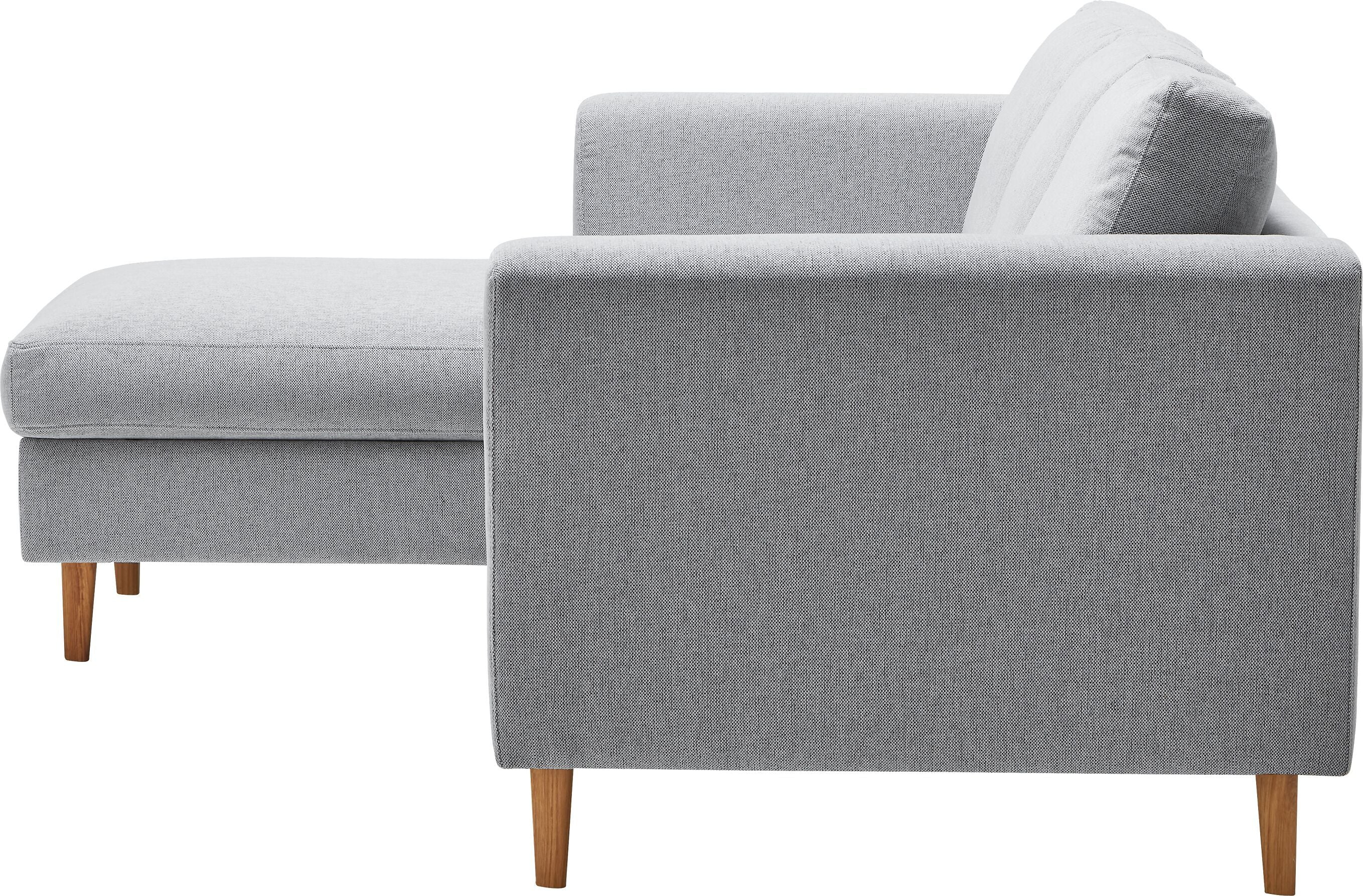 DIENER Ecksofa - Weiss / Schwarz / B: 235.0 cm x T: 156.0 cm x H: 81.0 cm