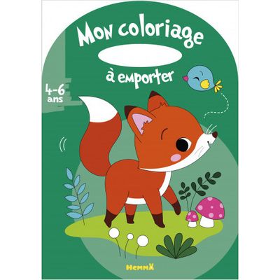 Renard - Mon Coloriage à Emporter - par Madeddu Estelle - livre à colorier