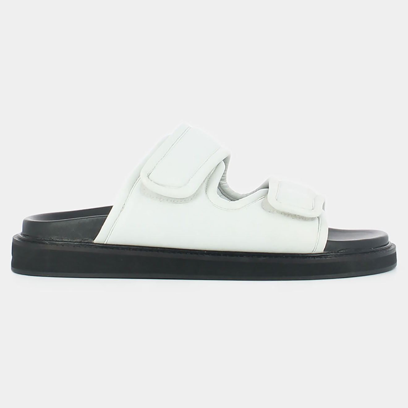 Jonak Mules en Cuir Warning blanches