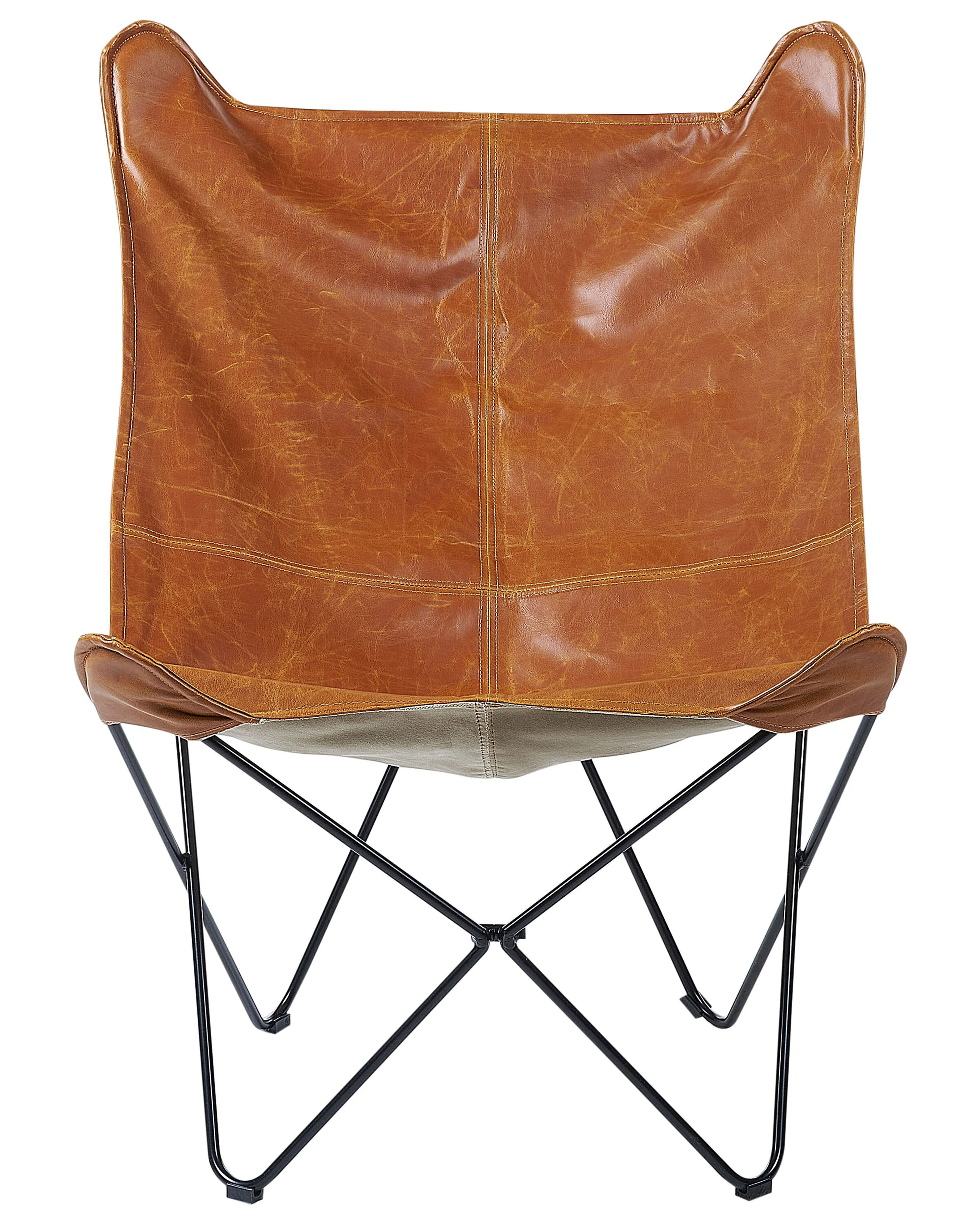 Fauteuil NYBRO Kunstleer Goudbruin