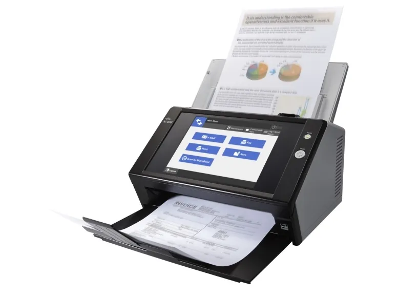 Ricoh Image Scanner N7100E - Dokumentscanner - Dual CIS - Duplex - 216 x 355.6 mm - 600 dpi x 600 dpi - op til 25 ppm (mono) / op til 25 ppm (farve) - ADF (50 ark) - op til 4000 scanninger pr. dag - Gigabit LAN