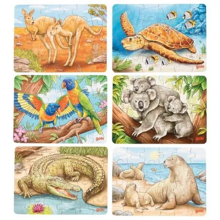 goki Minipuzzle Australische Tiere