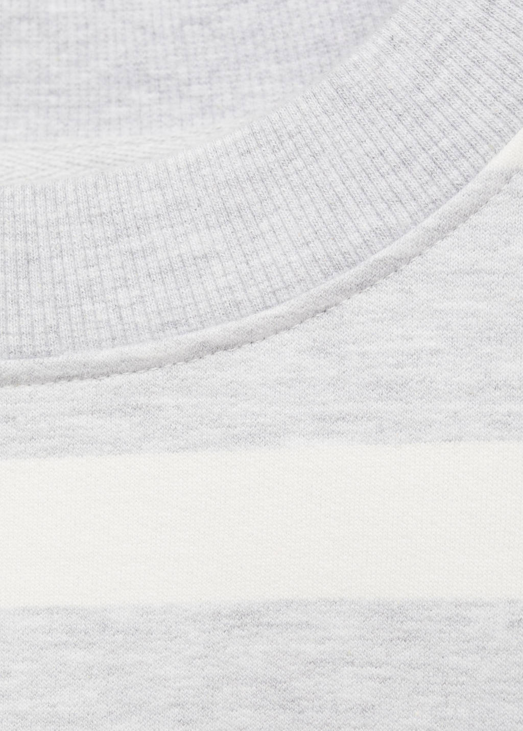 MANGO TEEN gestreepte sweater lichtgrijs melange/wit