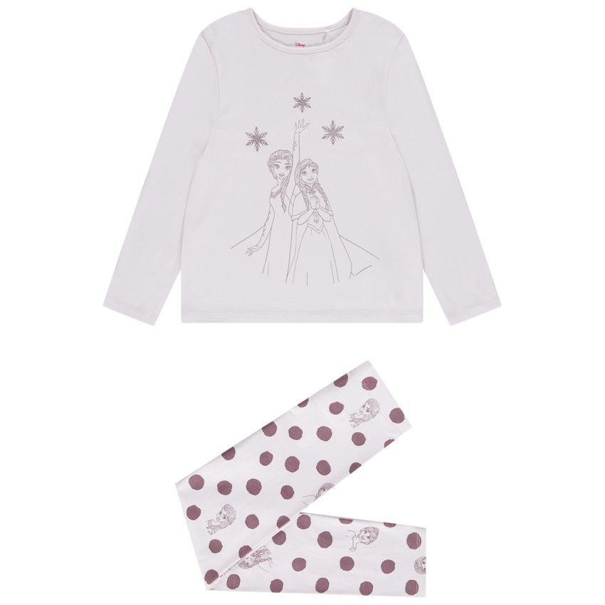 Pyjama 2 pièces en jersey La Reine des Neiges Disney pour fille - Lilas