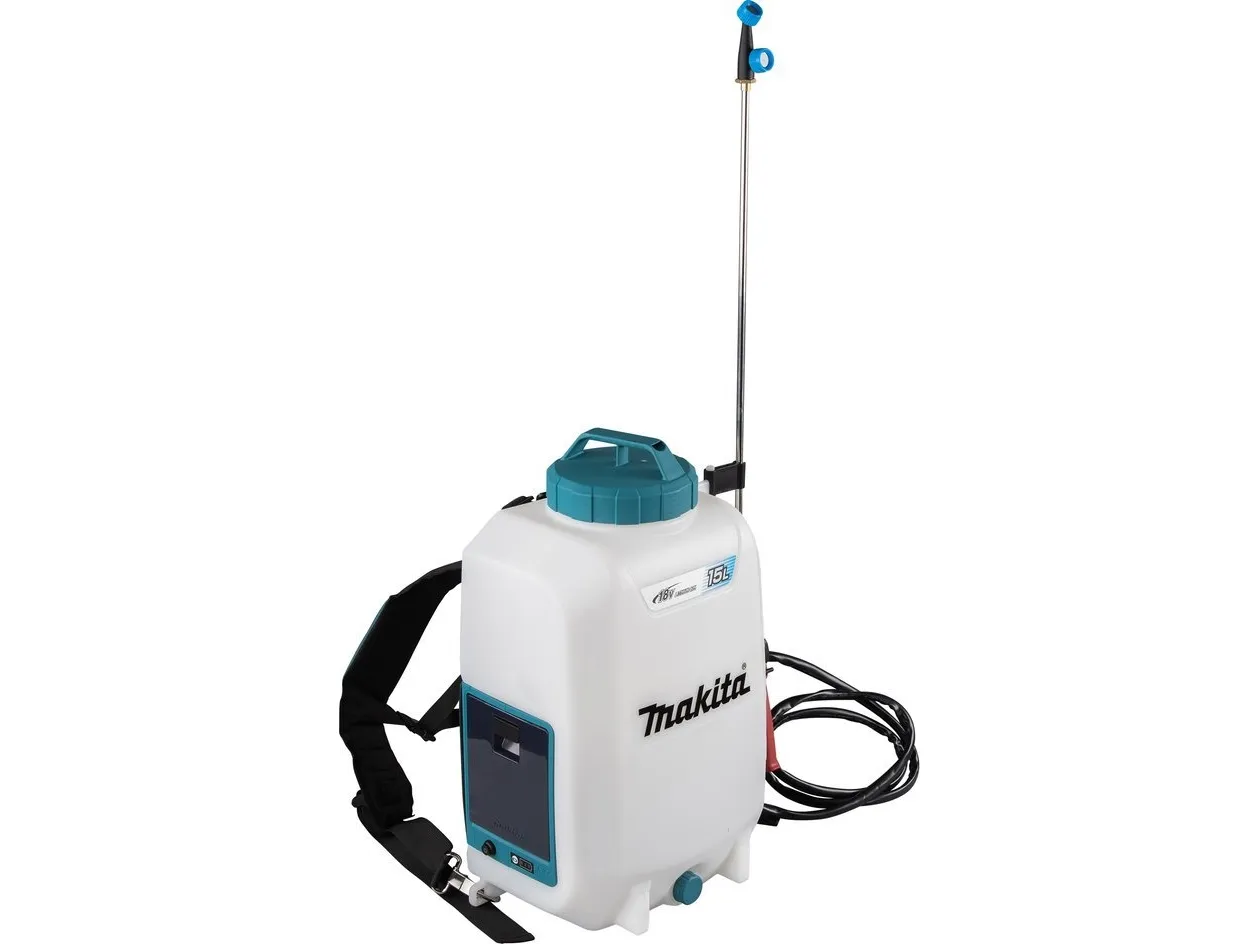 Makita DUS158Z, Rygsæk havesprøjte, 15 L, Blå, Hvid, 5 bar, Udendørs, 325 mm