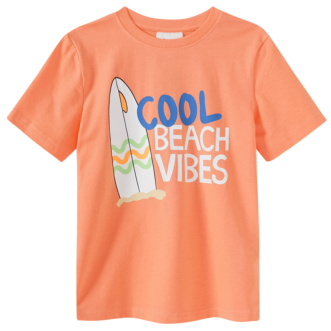 Famy 3 Jungen T-Shirts in verschiedenen Dessins orange / dunkelgrün / beige