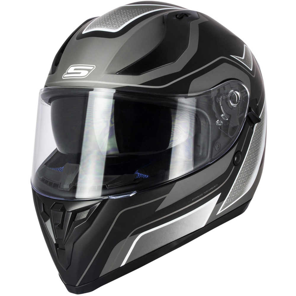 S-Line - Casque VENGE S441 DECO Noir / Gris / Blanc