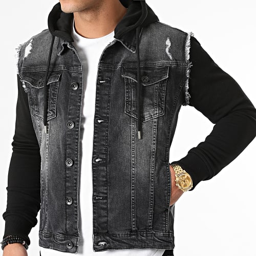 Veste Jean A Capuche 1518 Noir