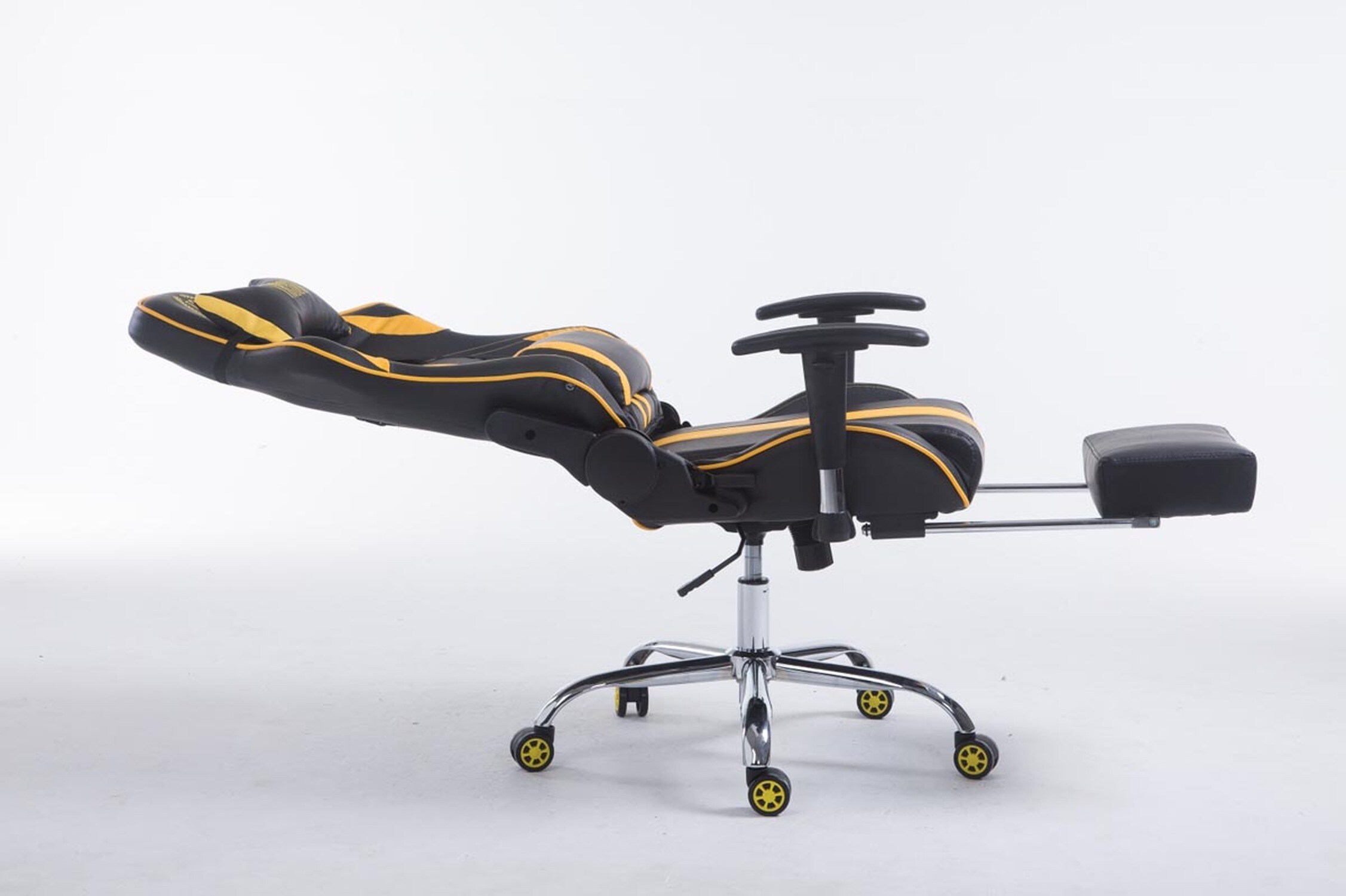 TPFLiving Racing Bürostuhl Limitless mit FußablageSchwarz/Blau