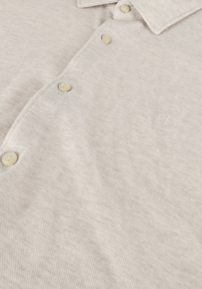 DSTREZZED witte dstrezzed casual overhemd shirt melange pique