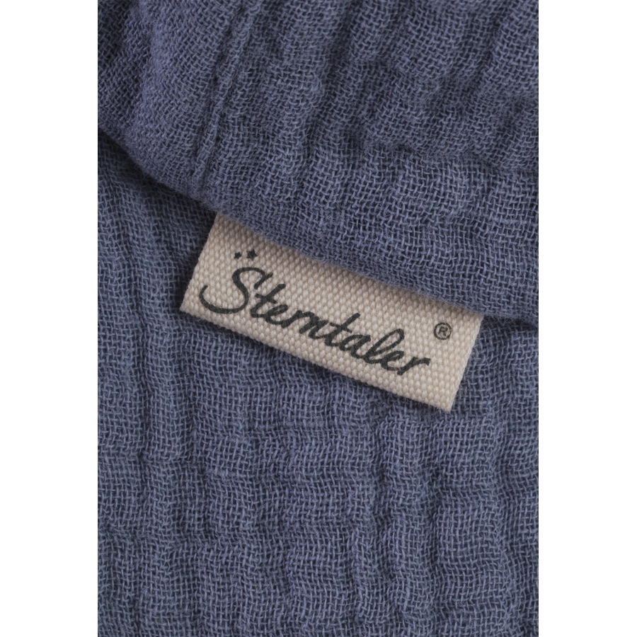 Sterntaler Schirmmütze mit Nackenschutz Musselin graublau