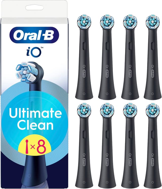 Oral-B iO Ultimate Clean tandbørstehoved 778497 8-stk (sort)
