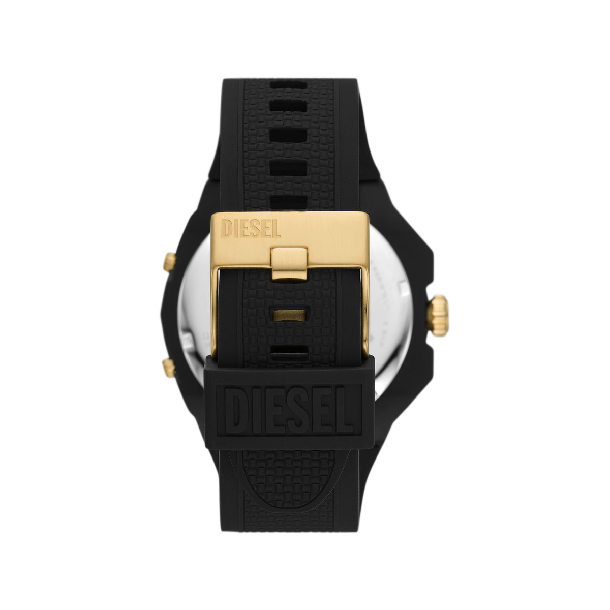 Montre DIESEL homme acier noir bracelet plastique noir