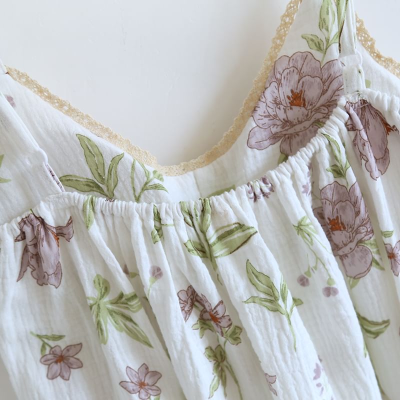 Dogini - Pyjamajurk met spaghettibandjes en patroon