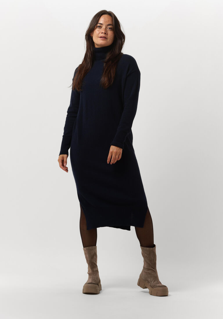 NOT SHY donkerblauwe not shy midi jurk teba