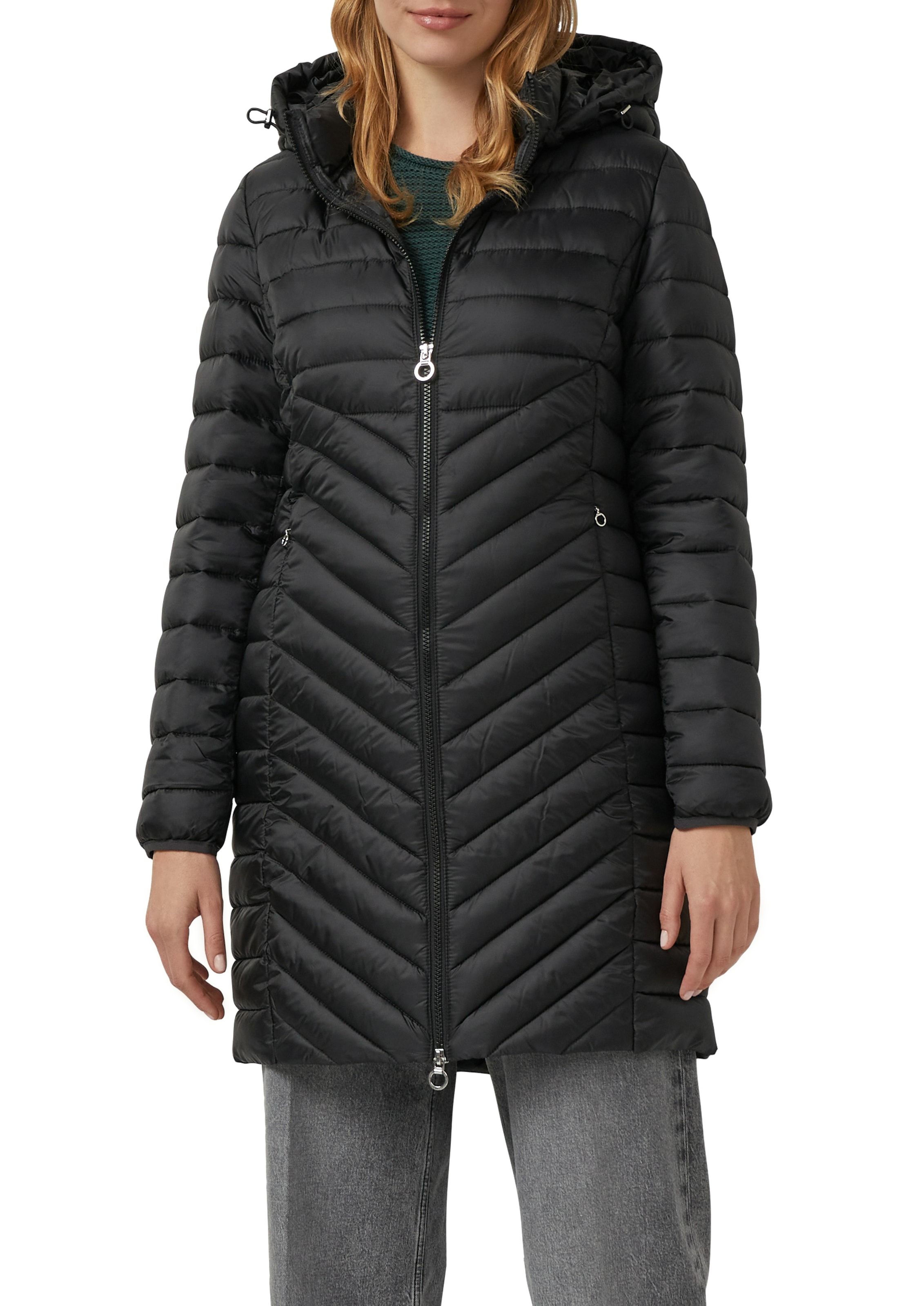 s.Oliver Steppmantel , im Slim Fit, abnehmbare Kapuze