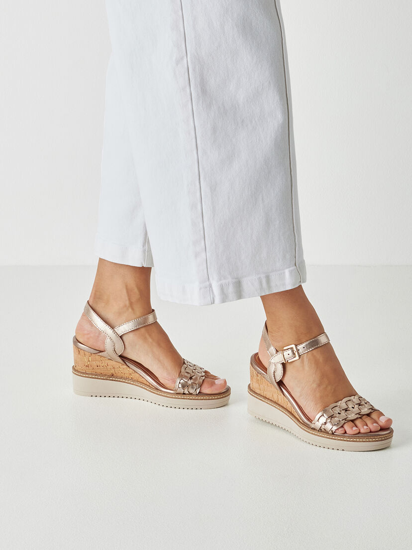 Leren Sandaaltje - metallic