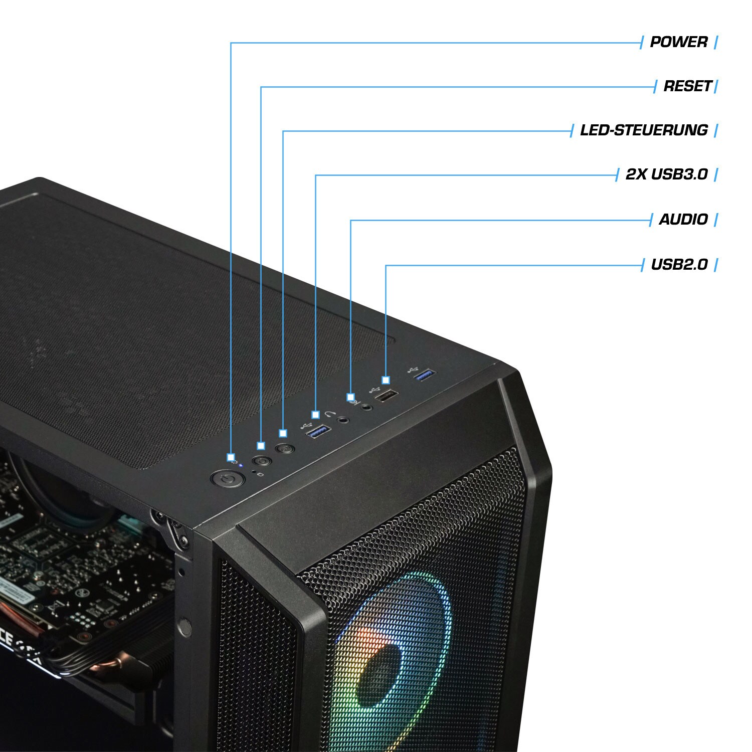 Gaming PC Hunter VII AMD Ryzen 9 7900X, 32GB DDR5, NVIDIA RTX 4070 Super 12 GB, 1TB SSD, Windows 11